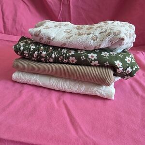 Floral and Textured Fabric Bundle